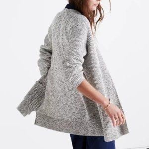 Madewell Postscript Cardigan Marled Black